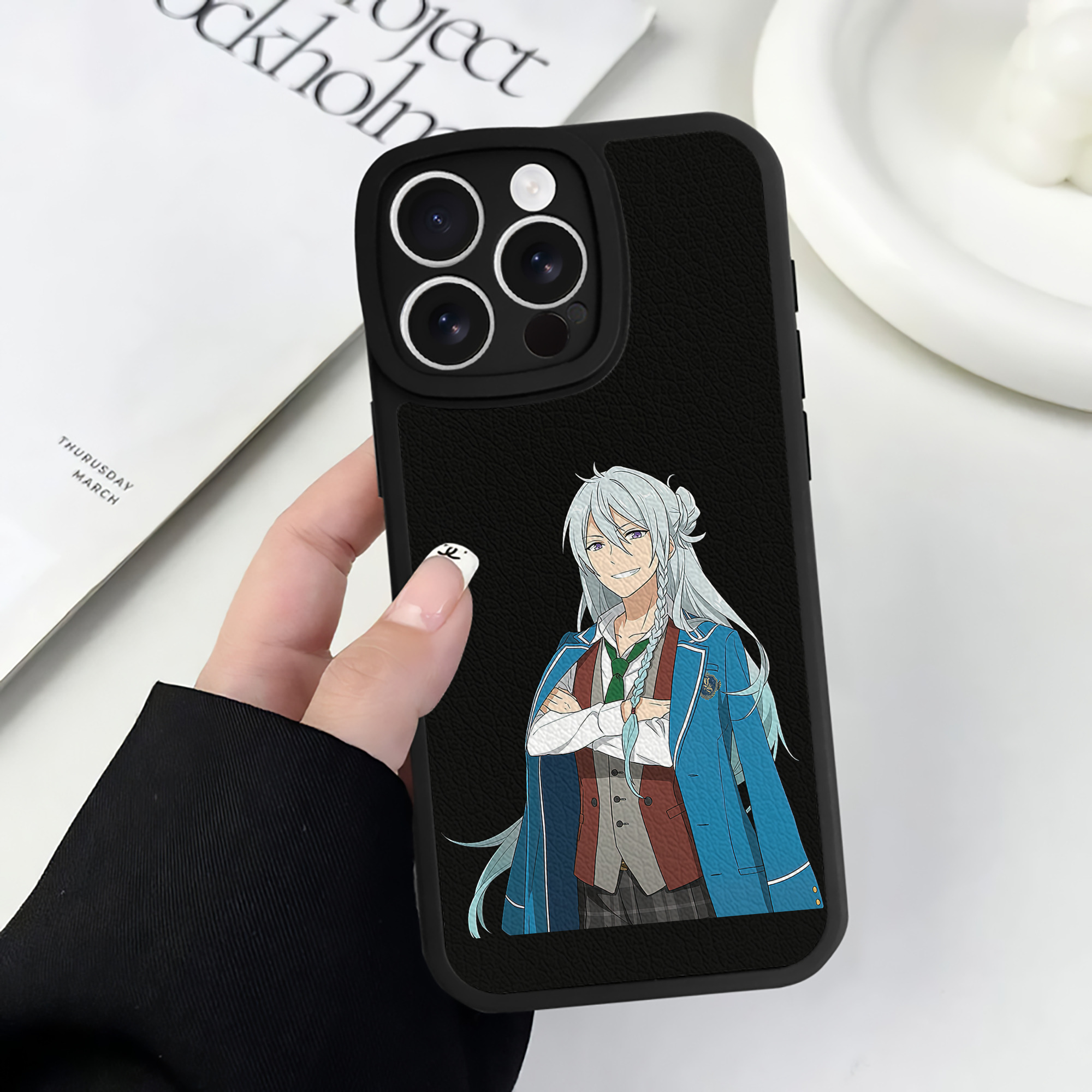 （画像用） あんさんぶるスターズ! Ensemble Stars 【iPhone 16シリーズ対応】シリコンスマホケース（レザー調） 材質：シリコン